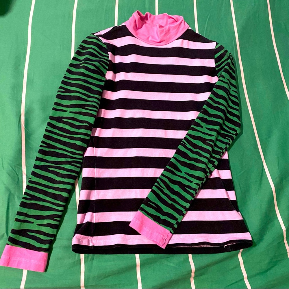 Saturday by Megan Ellaby Mixed Print Long Sleeve Top XS EUC
